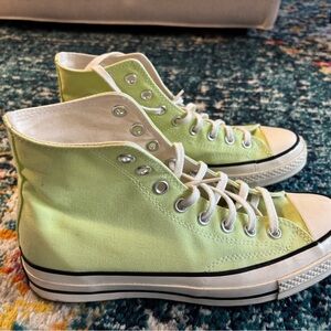 Vibrant Lime Green Converse High Tops